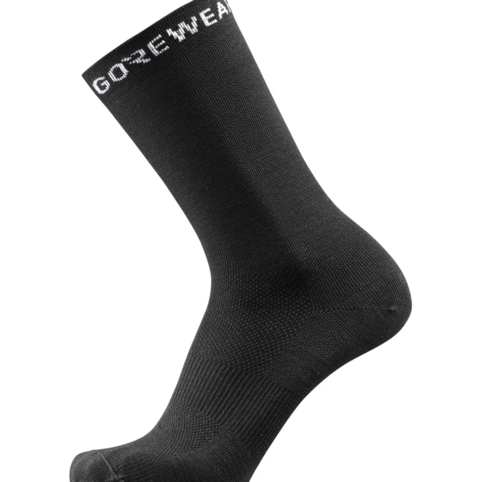 GOREWEAR Essential Merino Sokken Middellang - zwart 9900