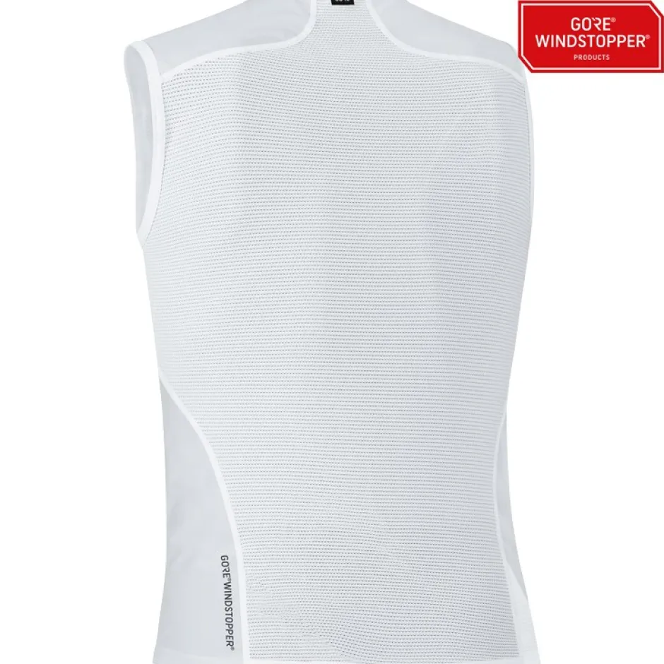 Baselayers|Ondergoed < GOREWEAR GORE® WINDTOPPER® Bae ayer hirt zonder ouwen Heren - ight grey/white 9201