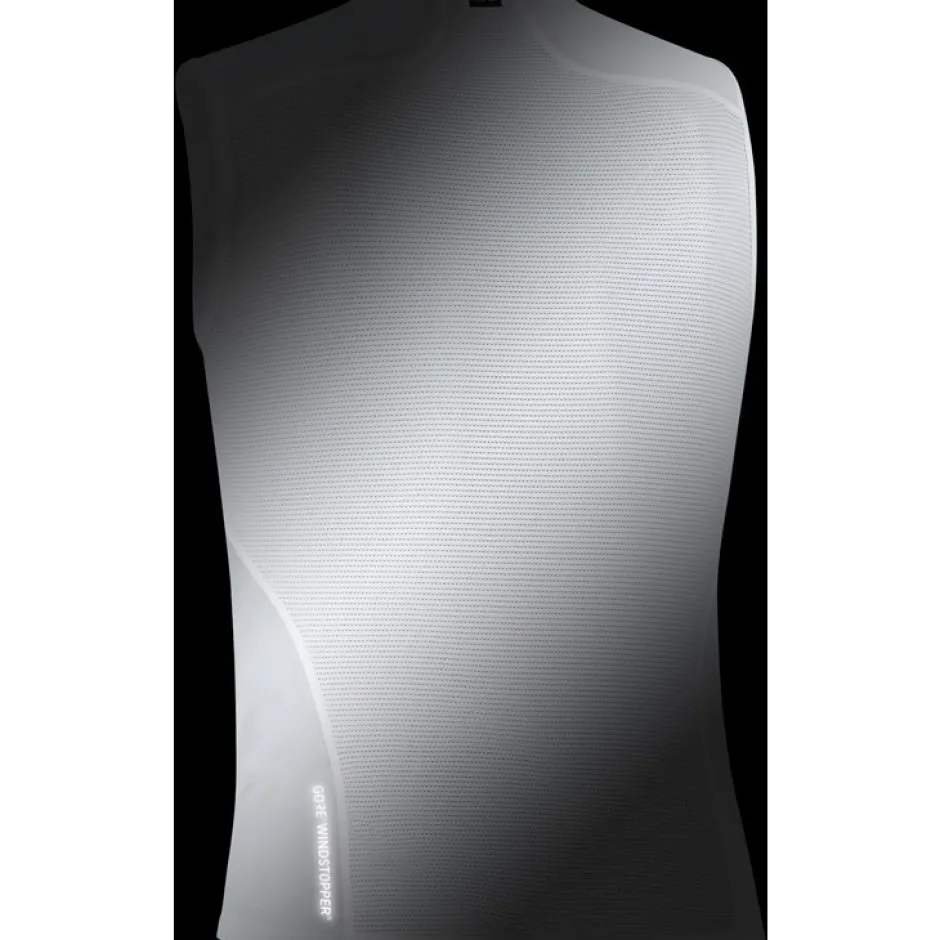 Baselayers|Ondergoed < GOREWEAR GORE® WINDTOPPER® Bae ayer hirt zonder ouwen Heren - ight grey/white 9201