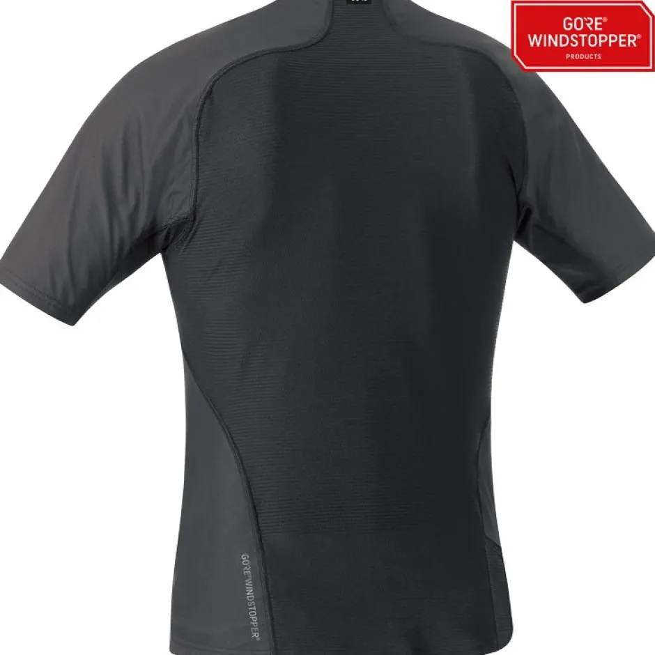Baselayers|Ondergoed < GOREWEAR GORE® WINDTOPPER® Bae ayer hirt Heren - zwart 9900