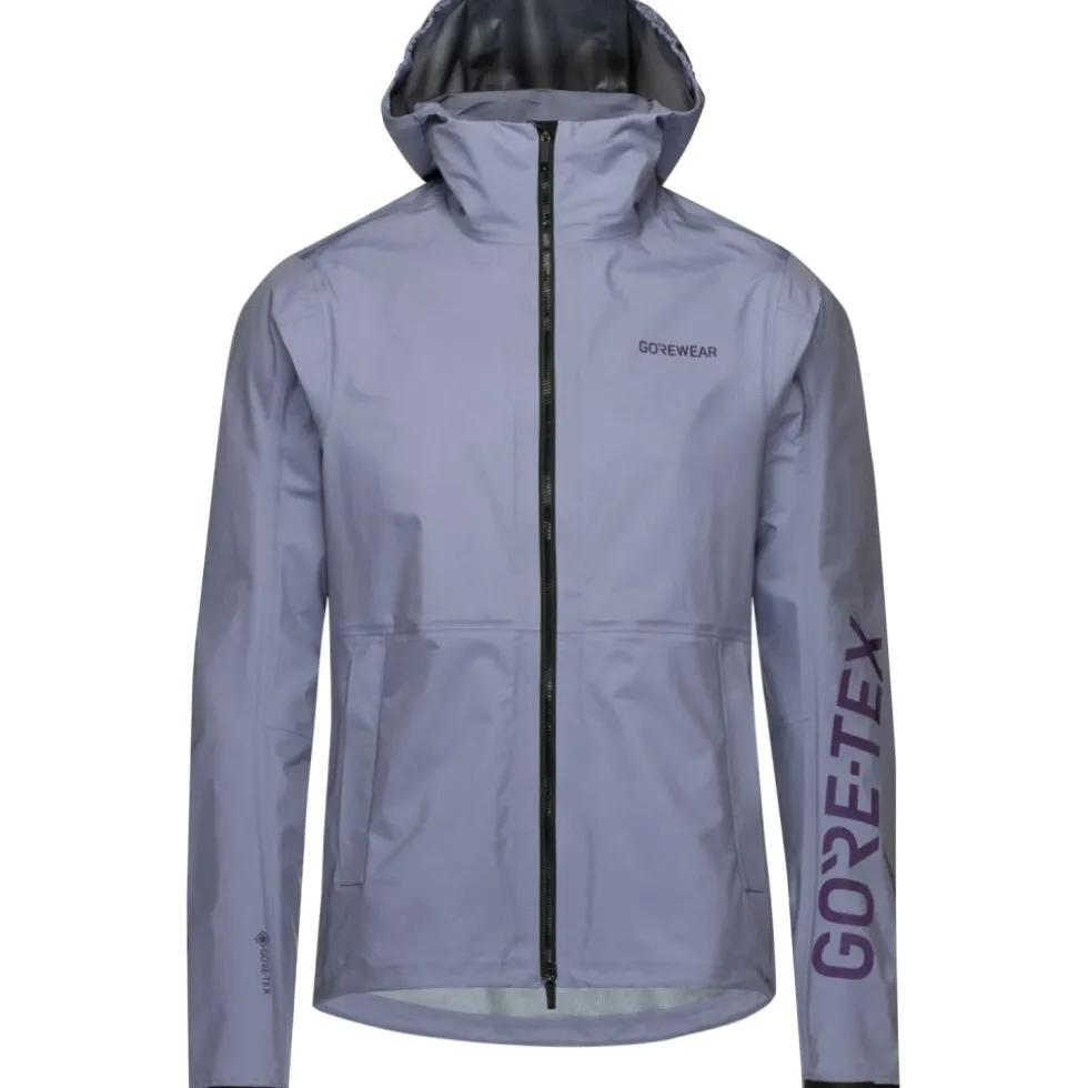 GOREWEAR Lupra 2.0 GORE-TEX Logo Jas met capuchon Heren - amethyst grey / purple indigo DFDE