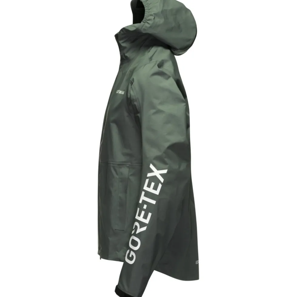 GOREWEAR Lupra 2.0 GORE-TEX Logo Jas met capuchon Heren - slate green / white DH01