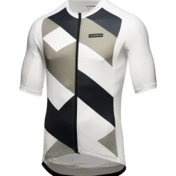 Wielershirts < GOREWEAR Spirit Signal Fietsshirt et Korte ouwen Heren - white/lab gray 01BF