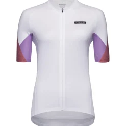 GOREWEAR Spirit Triangles Fietsshirt met Korte Mouwen Dames - white/lab red 01DC