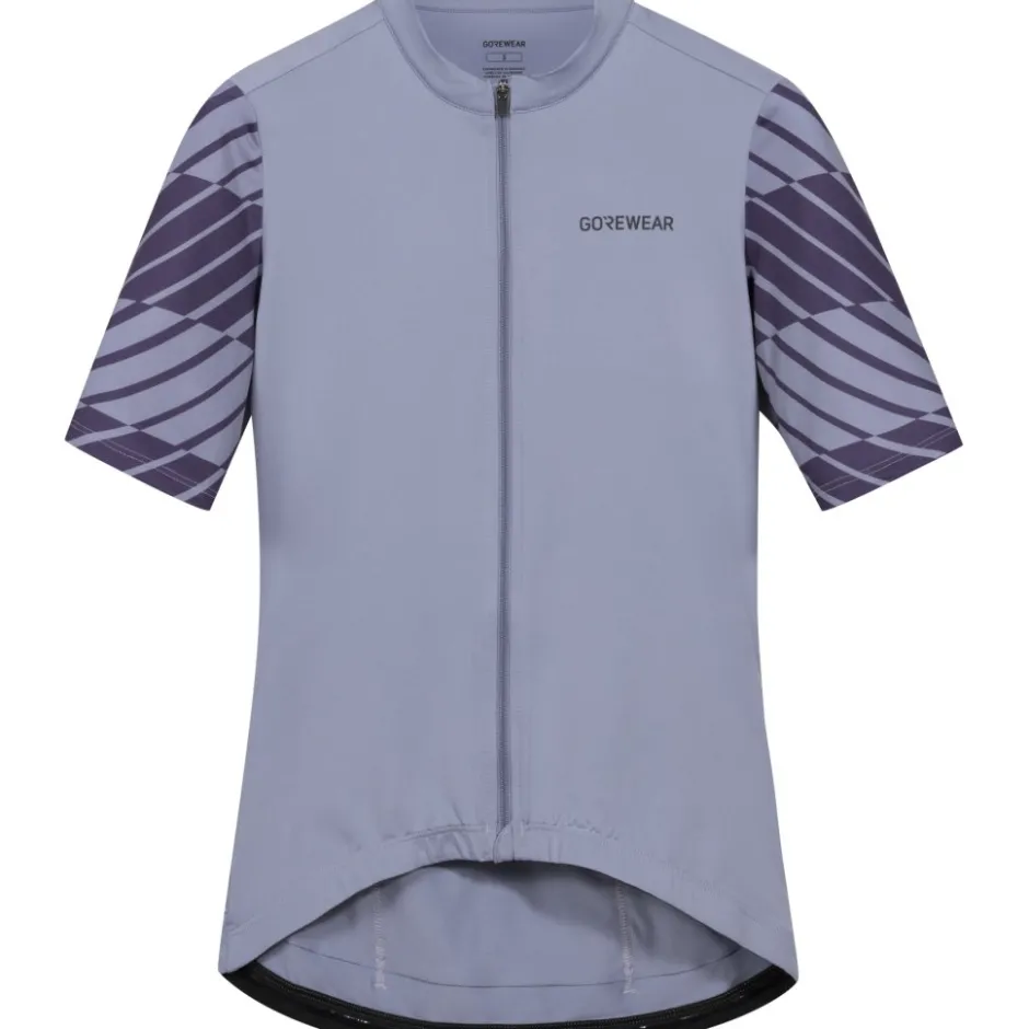 Wielershirts < GOREWEAR wiftride Optica Daefiethirt et korte ouwen - aethyt grey / purpe indigo DFDE