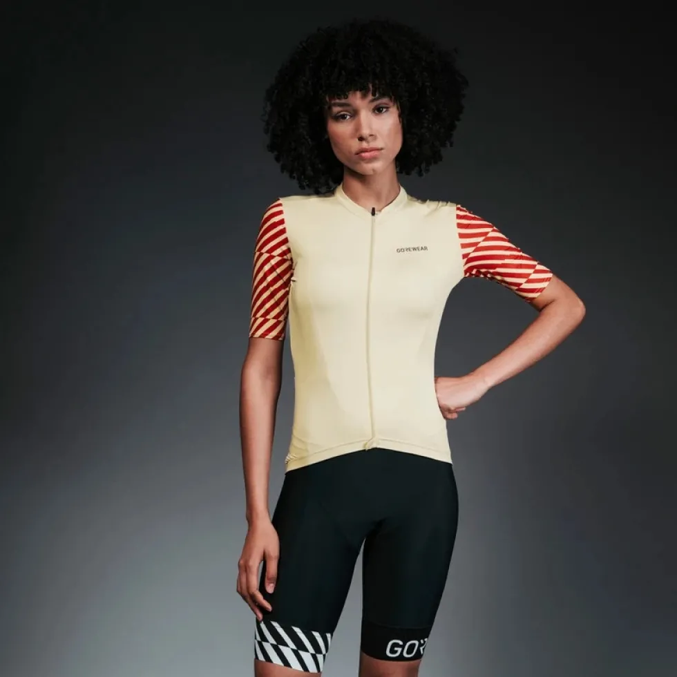 GOREWEAR Swiftride Optical Fietsshirt met Korte Mouwen Dames - white/black 0199