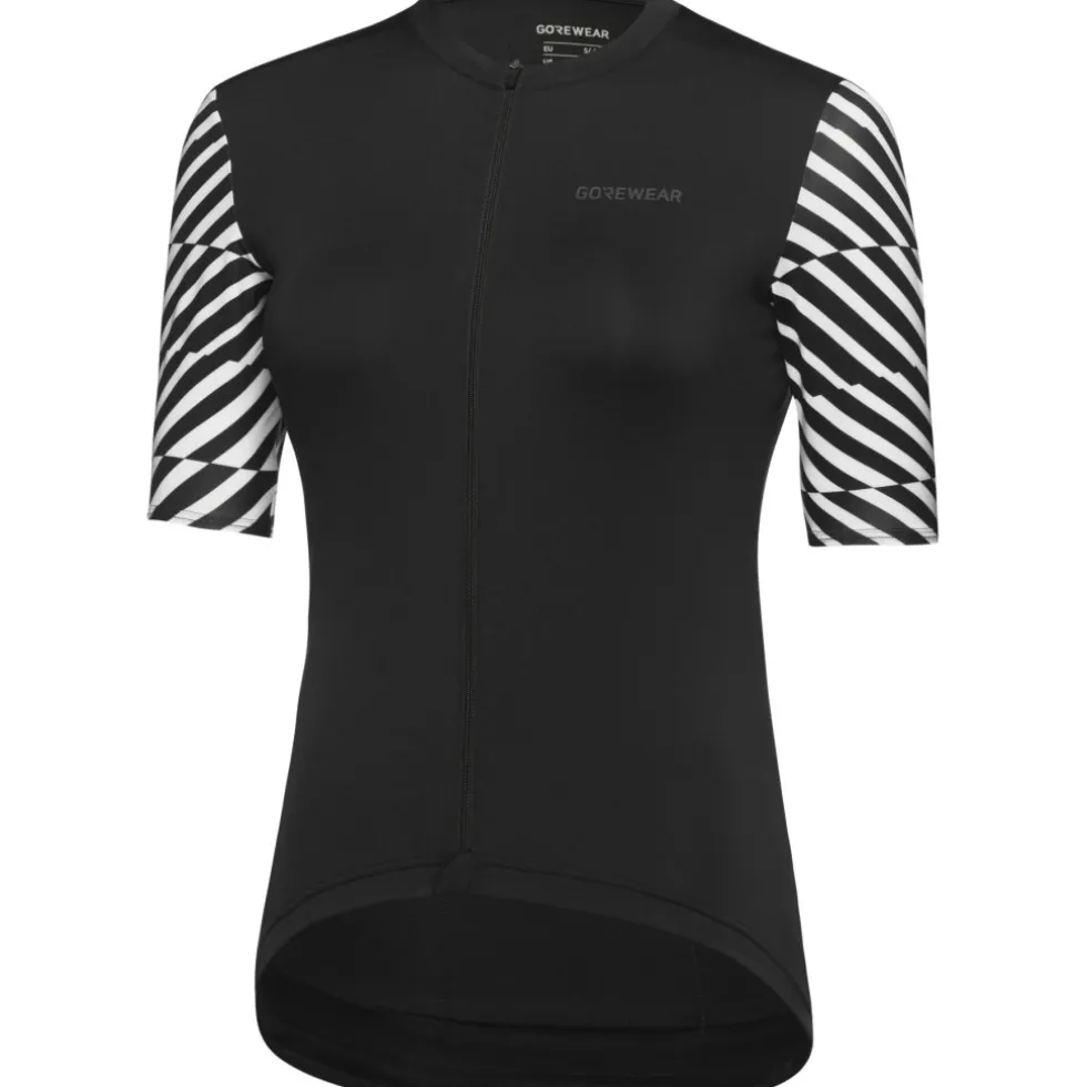 GOREWEAR Swiftride Optical Fietsshirt met Korte Mouwen Dames - zwart/wit 9901