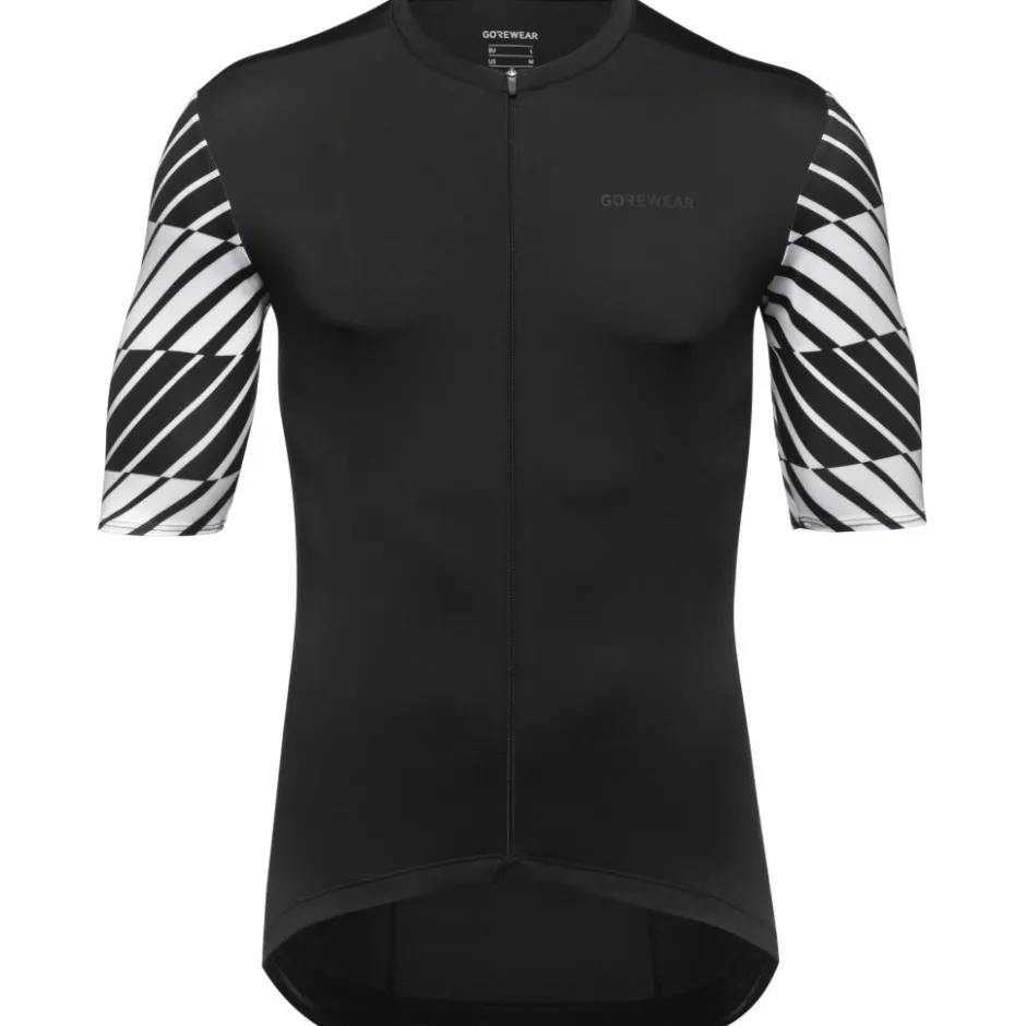 Wielershirts < GOREWEAR wiftride Optica Korte ouw hirt heren - zwart/wit 9901