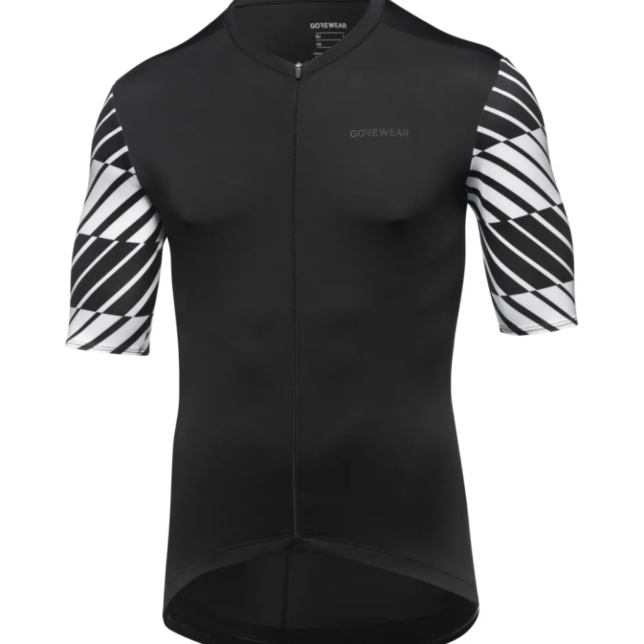 Wielershirts < GOREWEAR wiftride Optica Korte ouw hirt heren - zwart/wit 9901
