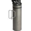 Grayl UltraPress Purifier Titanium Fles met Waterfilter - 500ml - Covert Black
