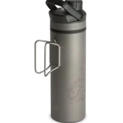 Grayl UltraPress Purifier Titanium Fles met Waterfilter - 500ml - Covert Black