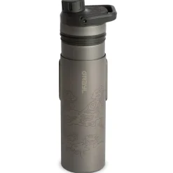 Grayl UltraPress Purifier Titanium Fles met Waterfilter - 500ml - Covert Black