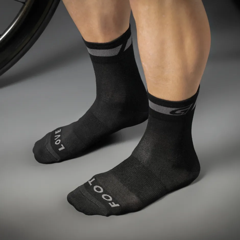 Fietssokken < GripGrab erino Reguar Cut okken - et van 3 - Zwart