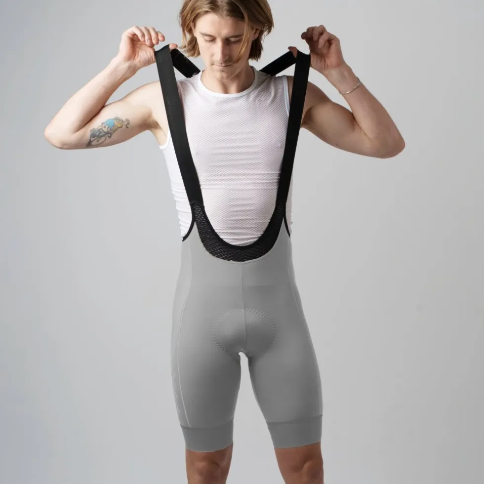 GripGrab PACR Fietsshort met Bretels Heren - Grey