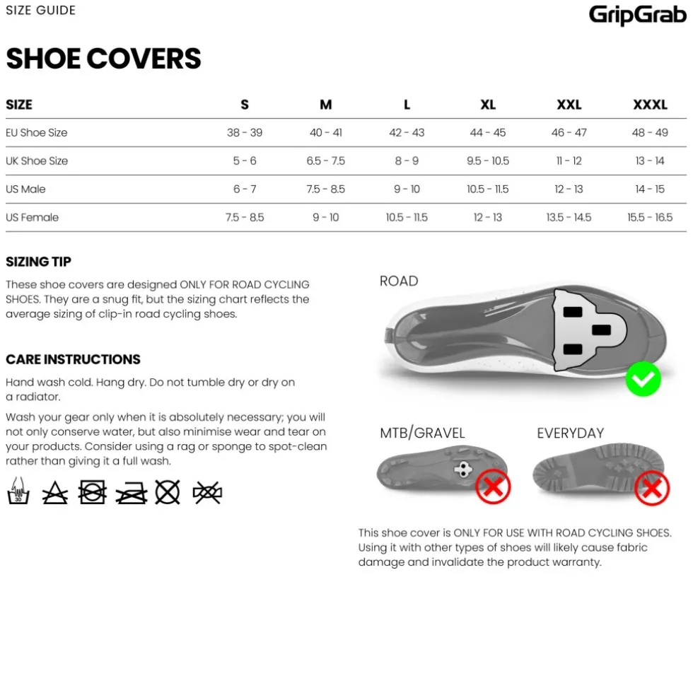 GripGrab PACR Waterproof Road Overschoenen - Zwart