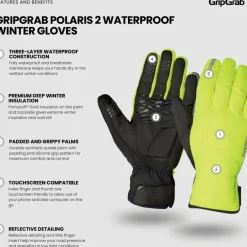 GripGrab Polaris 2 Waterdichte Handschoenen - Zwart