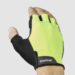 GripGrab RIDE RC Max Padded Handschoenen met Korte Finger - Yellow Hi-Vis