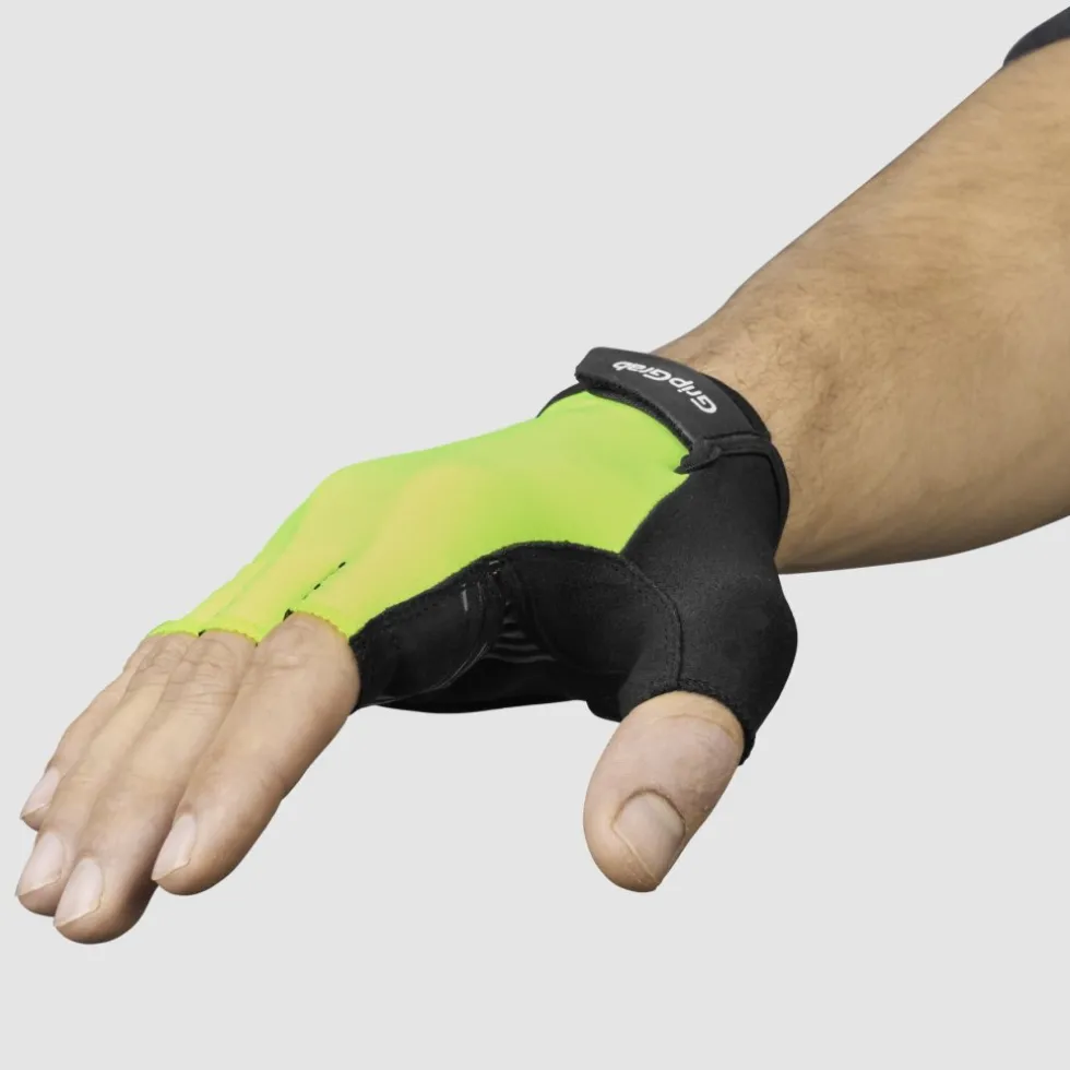 GripGrab RIDE RC Max Padded Handschoenen met Korte Finger - Yellow Hi-Vis