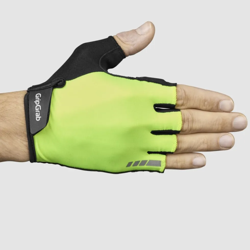 GripGrab RIDE RC Max Padded Handschoenen met Korte Finger - Yellow Hi-Vis