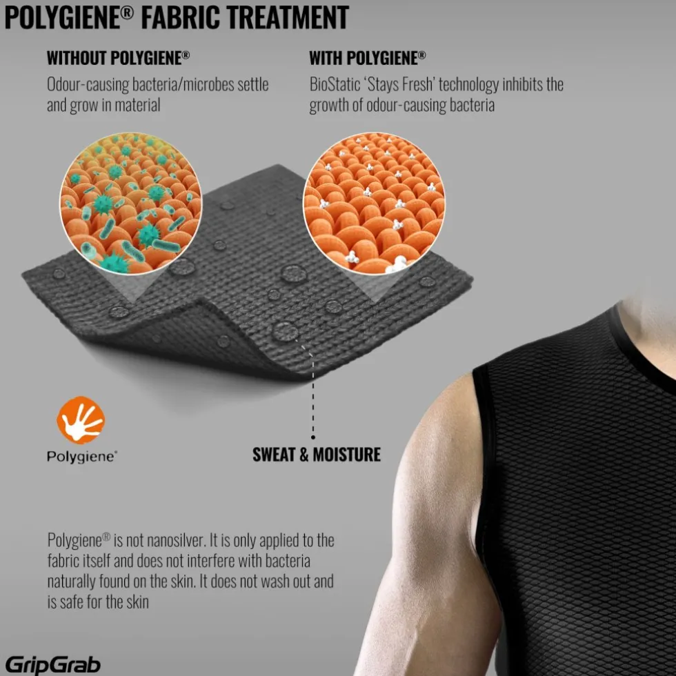 GripGrab Ultralight Mesh Hemd zonder Mouwen Heren - Set van 3 - Zwart