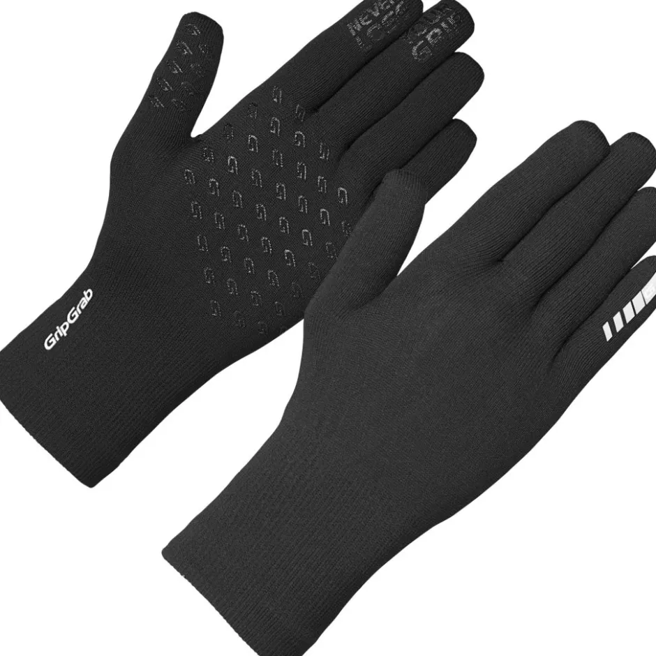 Wielerhandschoenen|Winterhandschoenen < GripGrab Waterproof Knitted Handschoenen - Zwart