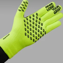 GripGrab Waterproof Knitted Handschoenen - Yellow Hi-Vis