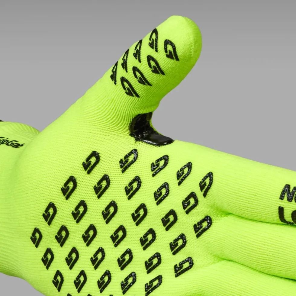 GripGrab Waterproof Knitted Handschoenen - Yellow Hi-Vis