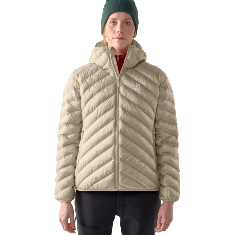 Haglöfs Särna Mimic Jas met Capuchon Dames - chalk beige 5S9