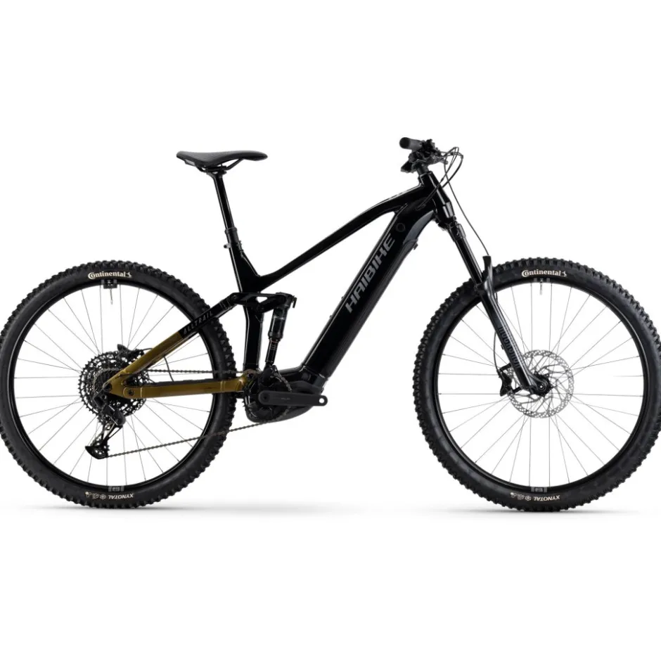 Elektrische Fietsen|E-Mtb Full Suspension < Haibike ALLTRAIL 10 - 29'' E-TB - 2025 - black/ninja gold/grey - glossy