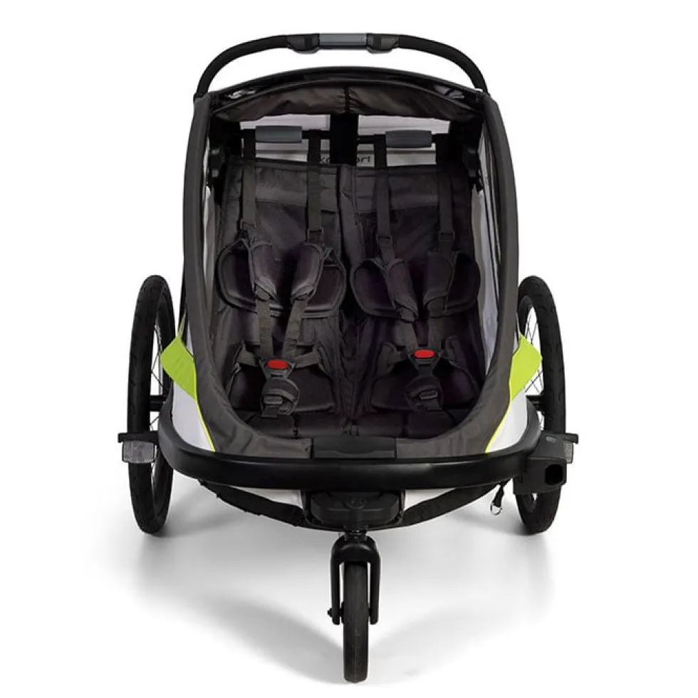 Hamax Breeze Fietskar voor 2 Kinder - Incl. dissel en buggywiel - zwart