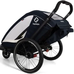 Hamax Breeze Fietskar voor 2 Kinder - Incl. dissel en buggywiel - zwart
