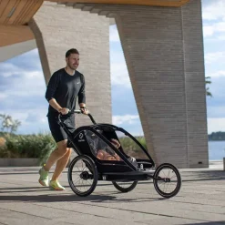 Hamax Breeze Fietskar voor 2 Kinder - Incl. dissel en buggywiel - zwart