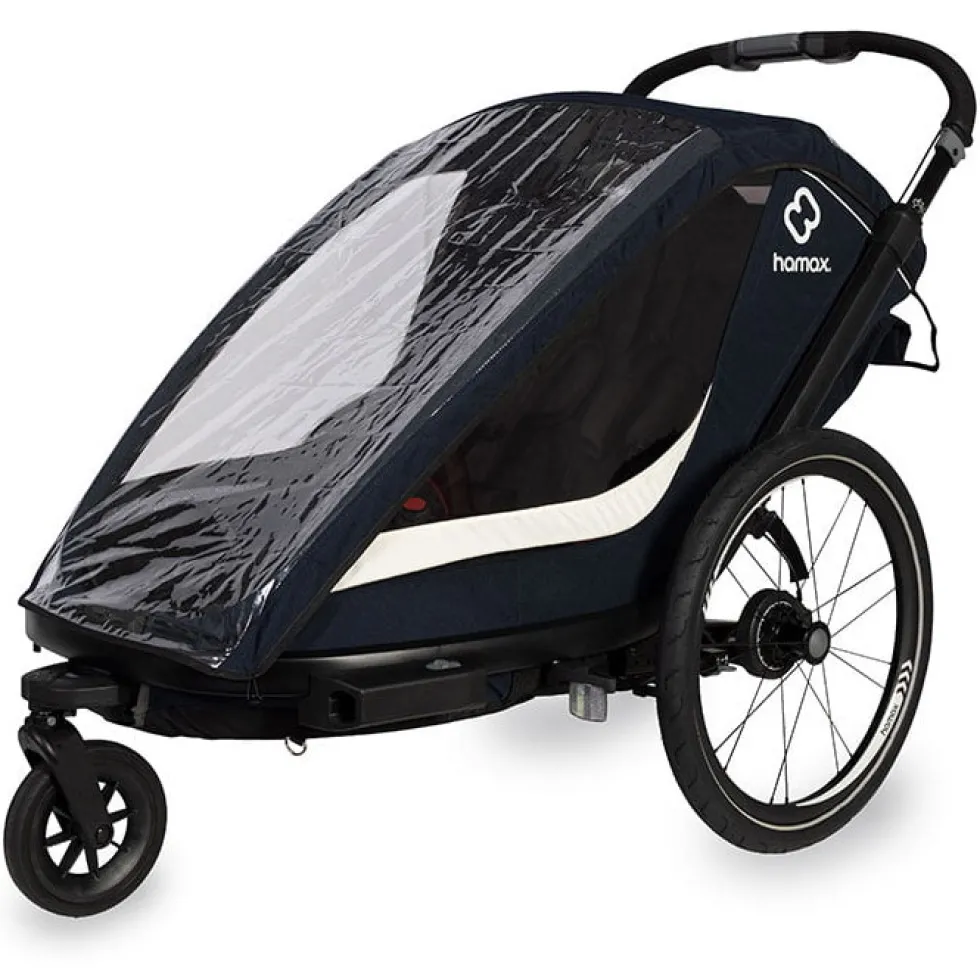 Hamax Breeze Fietskar voor 2 Kinder - Incl. dissel en buggywiel - zwart