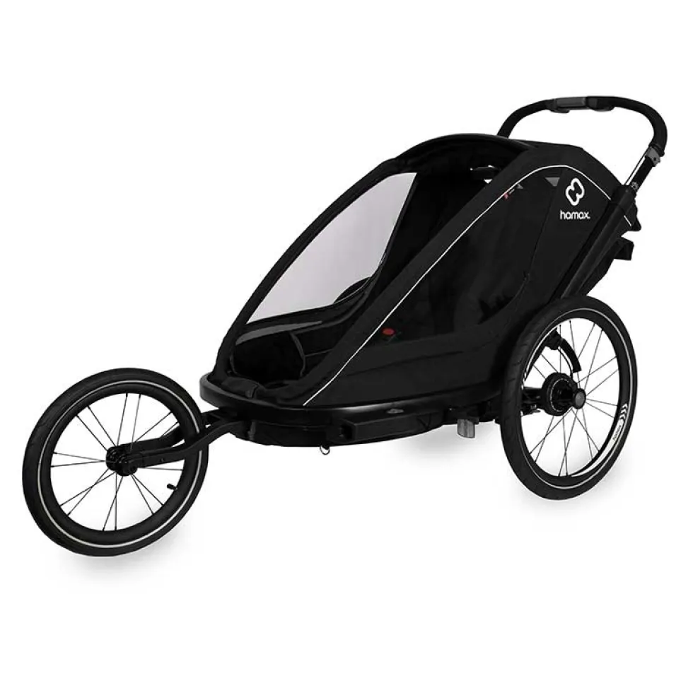 Hamax Breeze Fietskar voor 2 Kinder - Incl. dissel en buggywiel - zwart