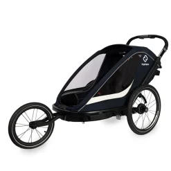 Hamax Breeze Fietskar voor 2 Kinder - Incl. dissel en buggywiel - Navy/Cream