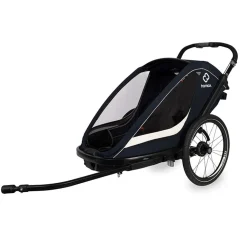 Hamax Breeze Fietskar voor 2 Kinder - Incl. dissel en buggywiel - Navy/Cream