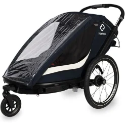 Hamax Breeze Fietskar voor 2 Kinder - Incl. dissel en buggywiel - Navy/Cream
