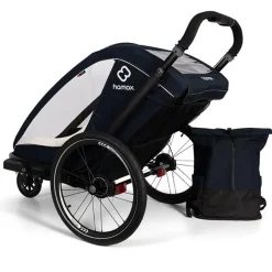 Hamax Breeze Fietskar voor 2 Kinder - Incl. dissel en buggywiel - Navy/Cream