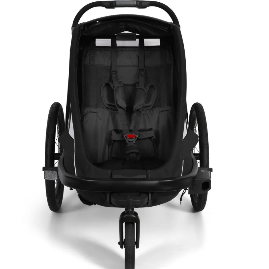 Kinderkarren < Hamax Breeze One Fietskar voor 1 Kind - Incl. dissel en buggywiel - zwart