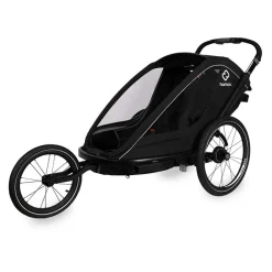 Kinderkarren < Hamax Breeze One Fietskar voor 1 Kind - Incl. dissel en buggywiel - zwart