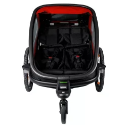 Hamax Outback Bike Trailer for 2 Kids - red / black