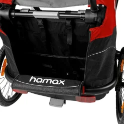 Hamax Outback Bike Trailer for 2 Kids - red / black