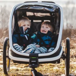 Kinderkarren < Hamax Outback Bike Trailer for 2 Kids - green / black