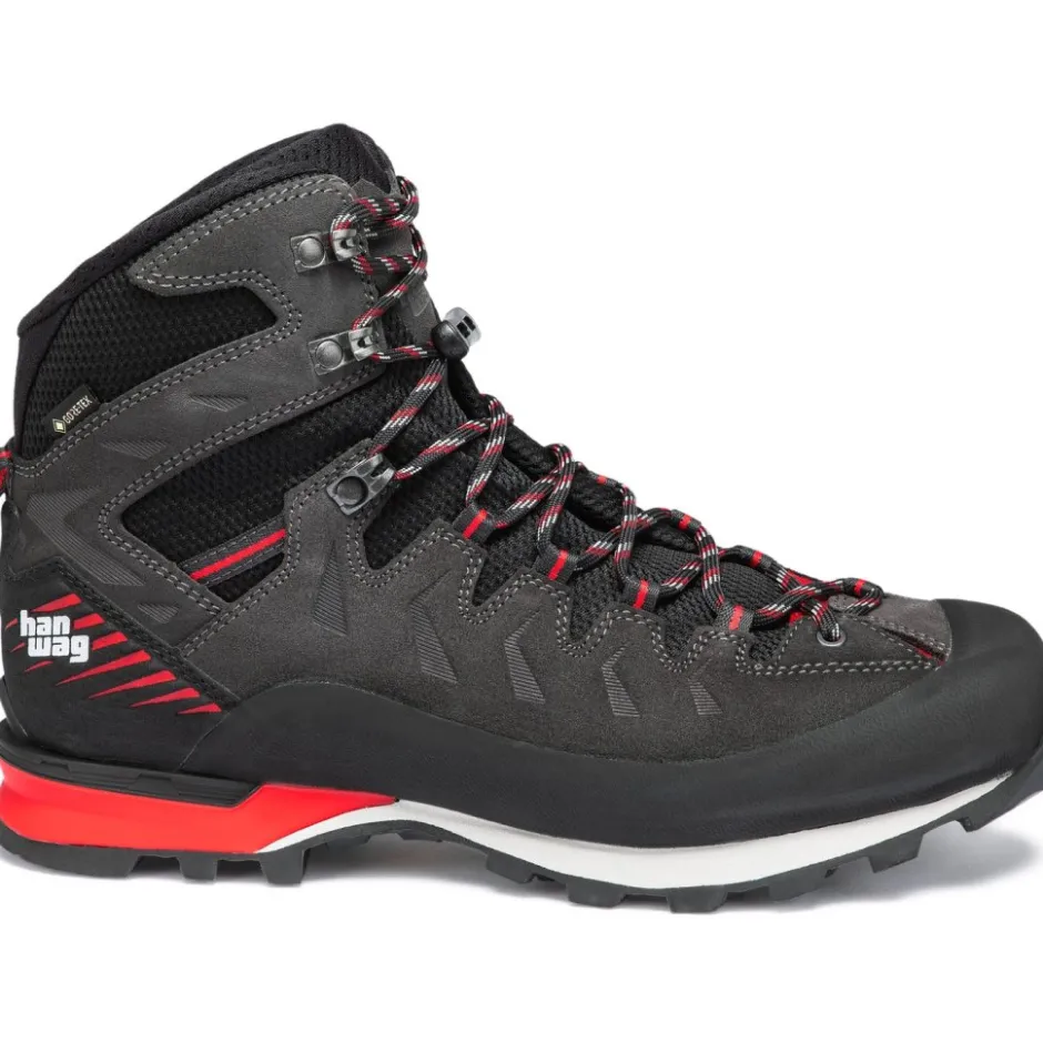 Bergschoenen|Bergschoenen < Hanwag Makra Pro GTX Wandelboots Heren - Asphalt/Rood