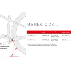 Standaards < Hebie lite REX IC 2 cm Dubbele Standaard - zwart
