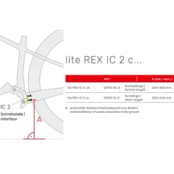 Hebie lite REX IC 2 cs Dubbele Standaard - zwart
