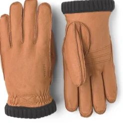 Hestra Deerskin Primaloft Rib Leren Handschoenen - cork