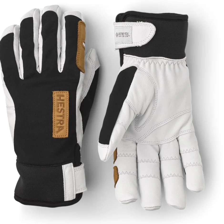 Handschoenen < Hestra Ergo Grip Active Wool Terry - 5 Vinger Handschoenen - black/offwhite
