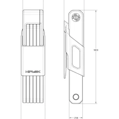 Vouwsloten < Hiplok Switch 85 cm Vouwbare Slot - all black
