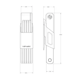 Vouwsloten < Hiplok Switch 85 cm Vouwbare Slot - blauw